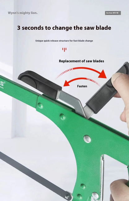 Damaly, Hacksaw Stand, Aluminium Power Hand Saw, Household Mini Adjusting Saw, Bow Stand, Woodworking Saw, Hand Saw