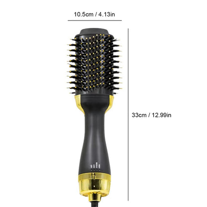 Multi in one electroplating hair dryer brush and fuller, one-step hair dryer suitable for straight and curly hair