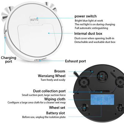 New Wireless Smart Robot Vacuum Cleaner Multifunctional Super Quiet Vacuuming Mopping Humidifying For Home Use Home Appliance