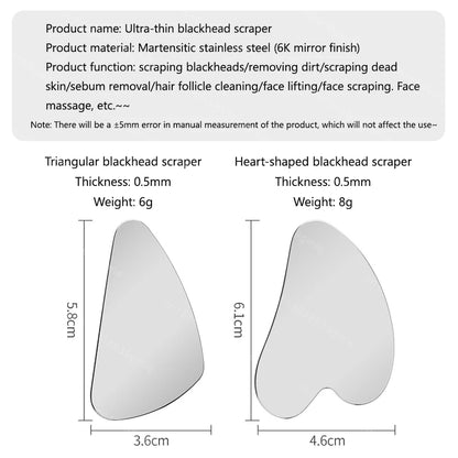 Stainless Steel Skin Scraping Face Massage Skincare Tool Guasha Scraper Lifting Anti Wrinkle Gua Sha Body Neck Care Massager