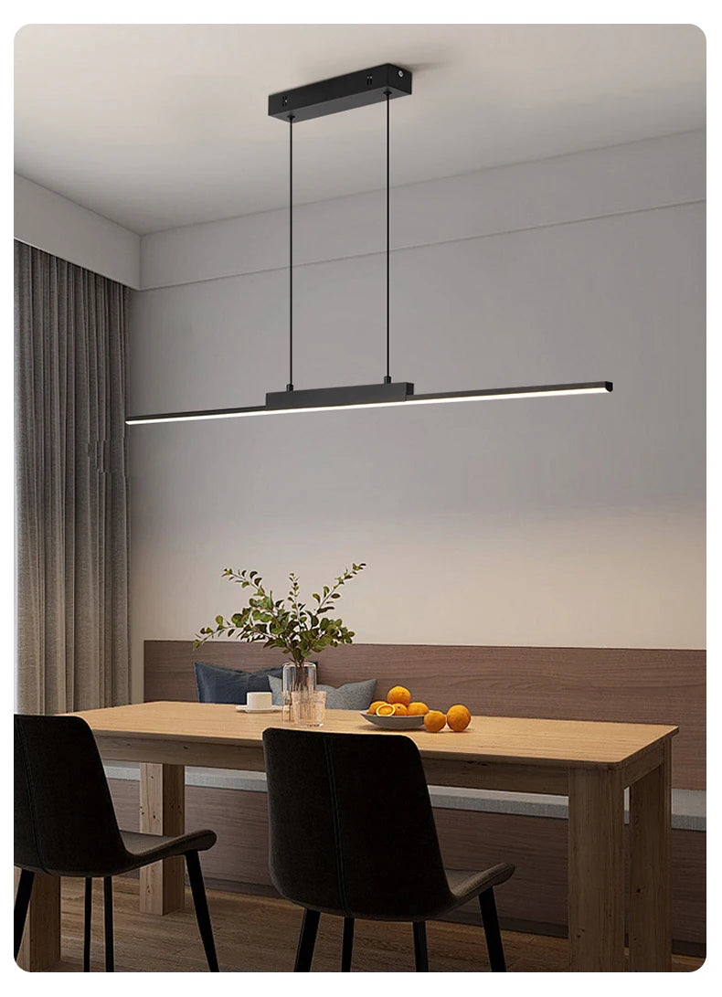 Dining hanging Chandelier  Modern Strip Pendant  Light For Kitchen Office Bedroom Hang Light Home Décor Lighting Fixtures