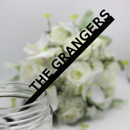 30/50/100Pcs Personalized Acrylic Stirrers Custom Lasercut Drink Stirrers Initial Drink Stirrers Wedding Stirrers Swizzle Sticks