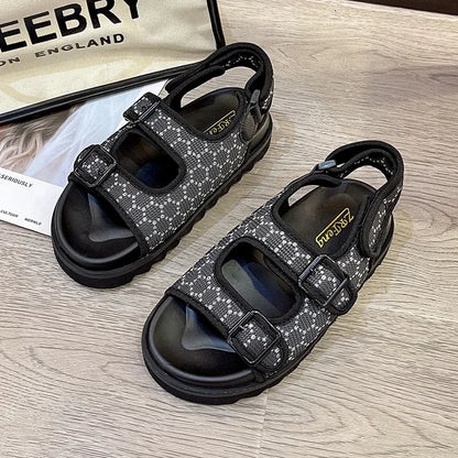 Sandal Women's Geometric Slingback Platform Sandals for The Beach Roman Sandal Platform Shoes Outdoor Beach Sandals