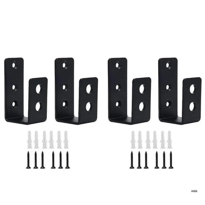 Door Barricades Clamps Brackets Set Us-Shaped Bar Security Door Locks Supports for Home Barn Shed Garage Gate Door