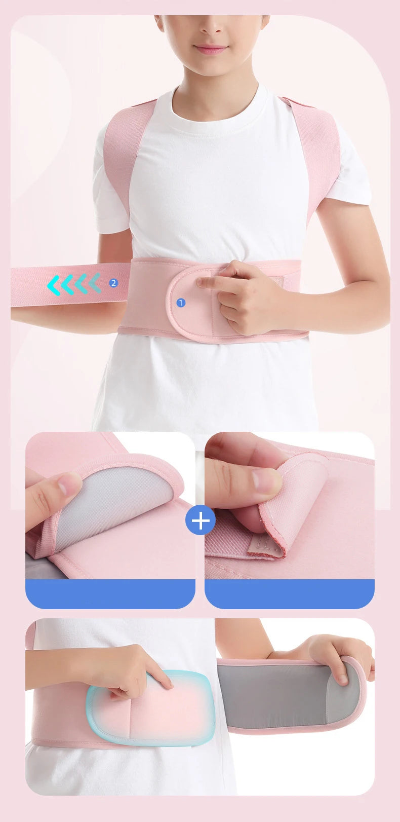 Children Back Posture Corrector Compression Shoulder Back Hunchback Correction Belts Adjustable Kids Spine Back Lumbar Support