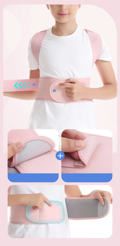 Children Back Posture Corrector Compression Shoulder Back Hunchback Correction Belts Adjustable Kids Spine Back Lumbar Support