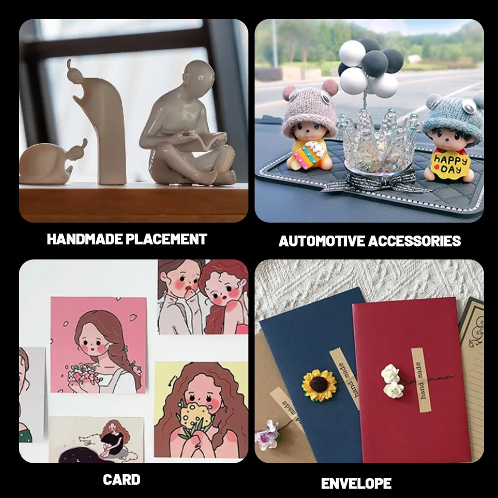 100-2000PCS Clear Gel Glue Pads Double-sided Adhesive Dots Removable Sticky Patch No Trace Wall Hanging Crafts Poster Doll Glue