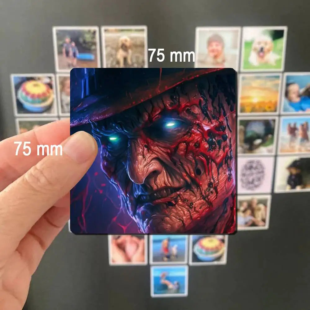 Horror Freddy Krueger Fridge Magnet Photo Personalized For Office Family Kitchen Refrigerator Friends Gift Holiday Decor