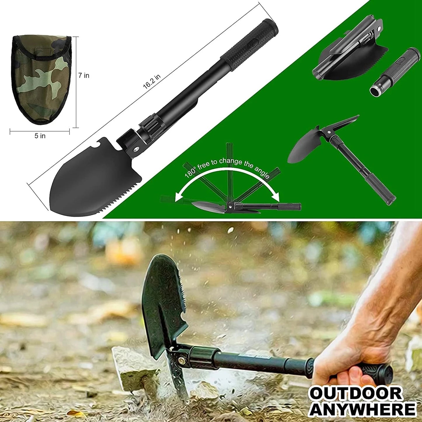 Outdoor Survival Kit: Multifunctional Camping & Hiking Essentials - First Aid Kit Emergency Tactical Gear Set  ﻿