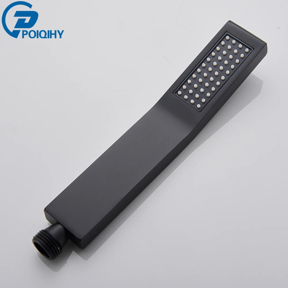 Brass Hand Held Shower Head Black Golden Handshower Head 100% Copper Head Faucet Accessory Single Function Shower Head