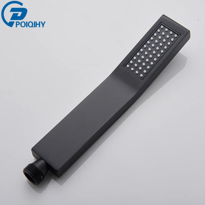 Brass Hand Held Shower Head Black Golden Handshower Head 100% Copper Head Faucet Accessory Single Function Shower Head