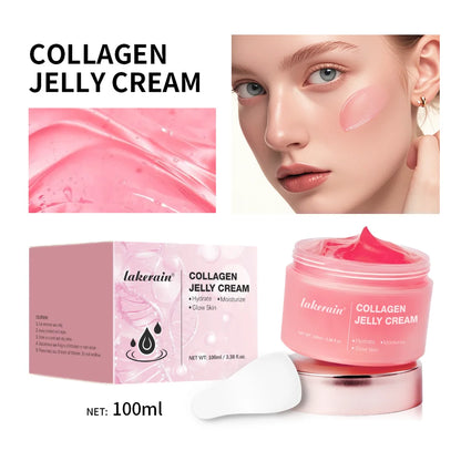 Collagen Jelly Cream Improving Skin Elasticity Tightening Soothing Moisturizing Anti-Aging Firmness Hydration Skincare Face Gel