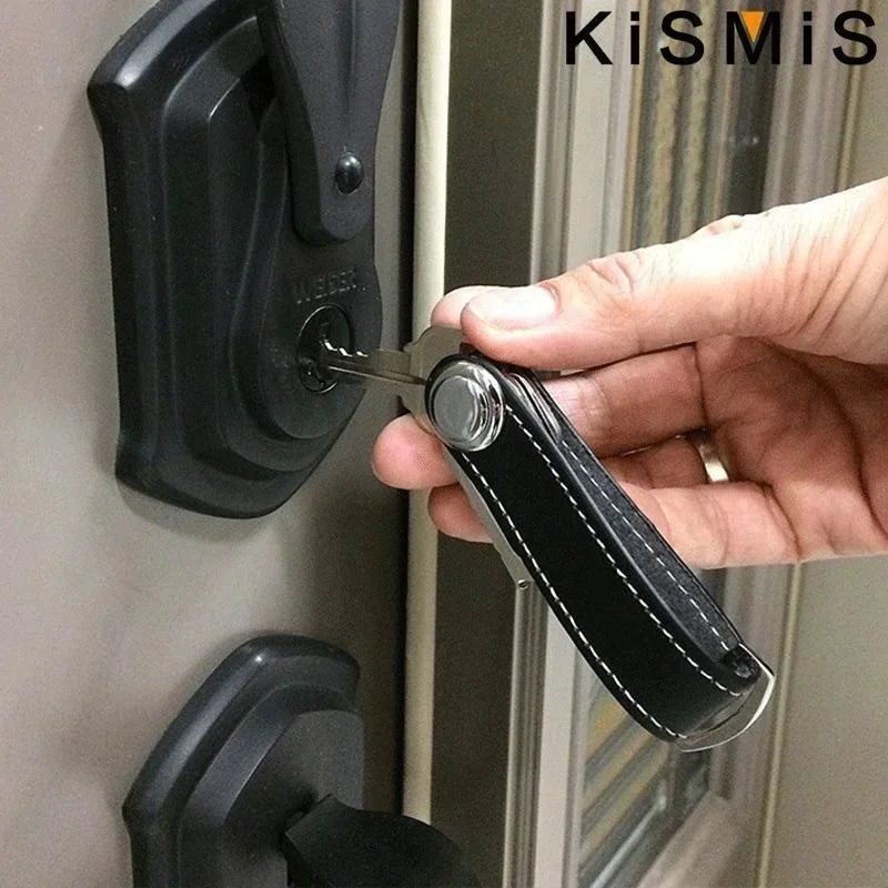 Car Key Pouch Storage Case Wallet Holder Keyring Collector Organizer Keychain Multifunctional Folding Pocket Keyholde