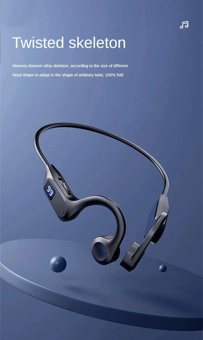 Real Bone Conduction Swimming Headset IPX8 Waterproof Wireless Bluetooth Headset Sports Swimming Professional Diving Headset