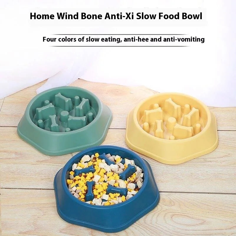 Anti-Slip Anti-Choking Slow Feeder Bowl for Large Dogs - Anti-Tip Pet Food Bowl for Golden Retriever