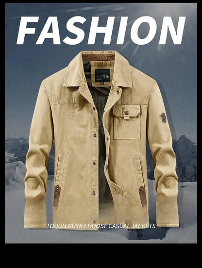 Autumn JacketMen Cotton Windbreaker Bomber Coat Military Men's Tactics Jackets Man Cargo Casual Jacket Mens Clothes Spring