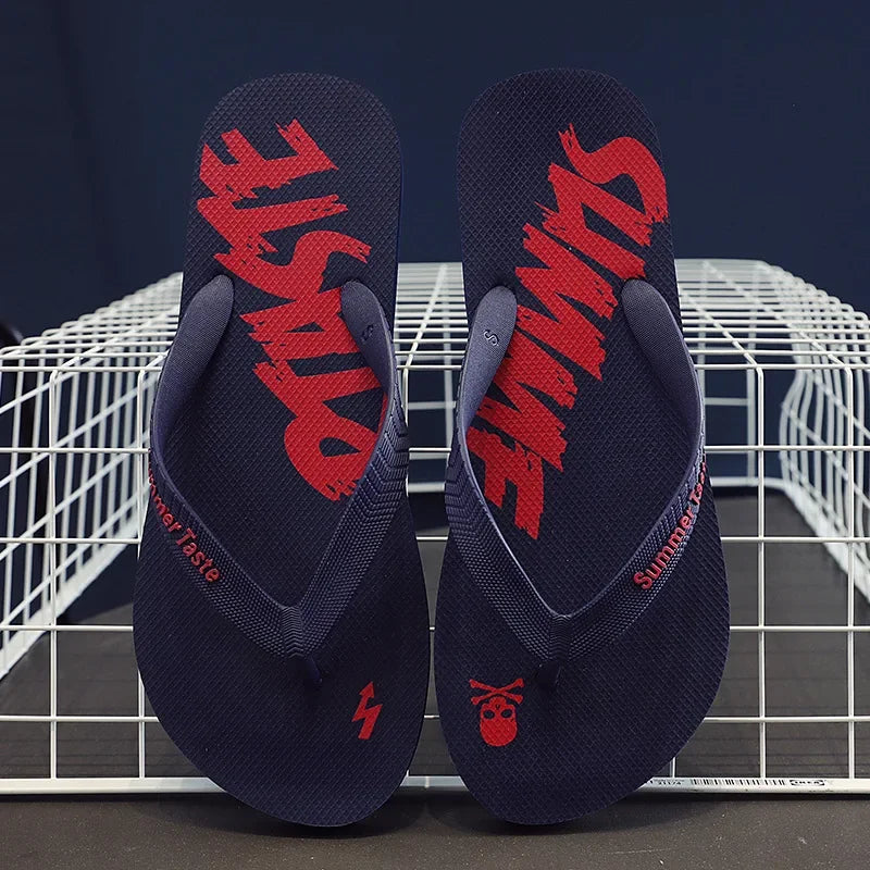 Flip-flops Men's Summer New Soft Sole Non-slip Flip-flops Youth Leisure Beach Sandals Sandalias De Fiesta Elegantes