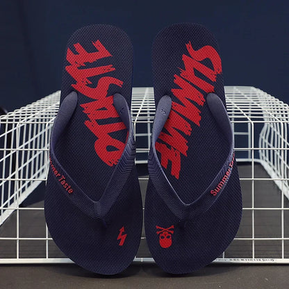 Flip-flops Men's Summer New Soft Sole Non-slip Flip-flops Youth Leisure Beach Sandals Sandalias De Fiesta Elegantes