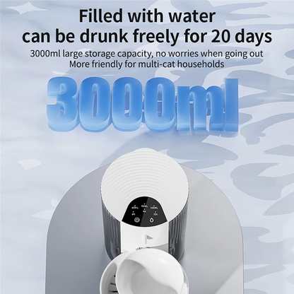 ABJN-3L Wireless Pet Water Fountain Rechargeable Dump Water Feeder Timed Smart No Filter Required