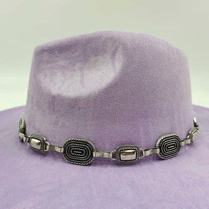 Fashion Retro Metal Accessories Fedora Belt Accessories Men Women Hats Straw Hat Accessories Belt Chain Decoration