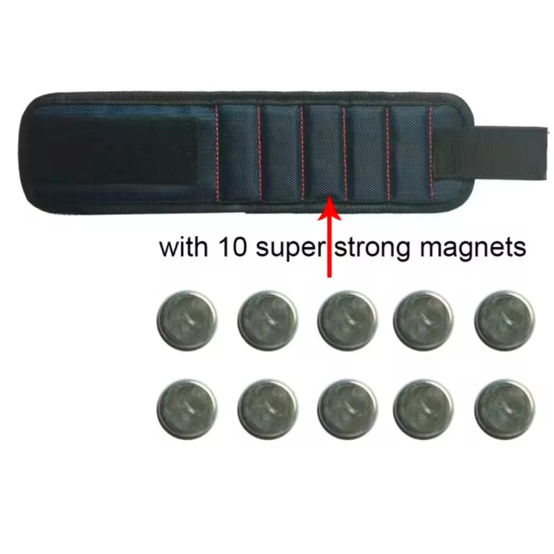 SenNan Magnetic Wristband for Holding Screws Nail Drilling Bits,Wrist Tool Holder Belts with Strong Magnets Gadgets for Unisex