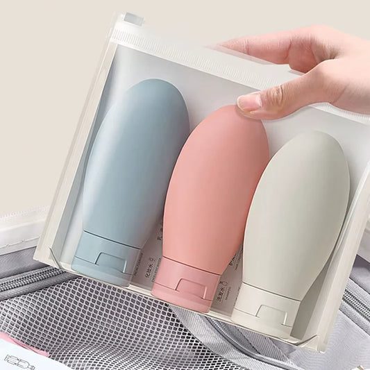 3 pieces of 60ml leak proof refillable packaging liquid container empty travel container, travel size distribution bottles