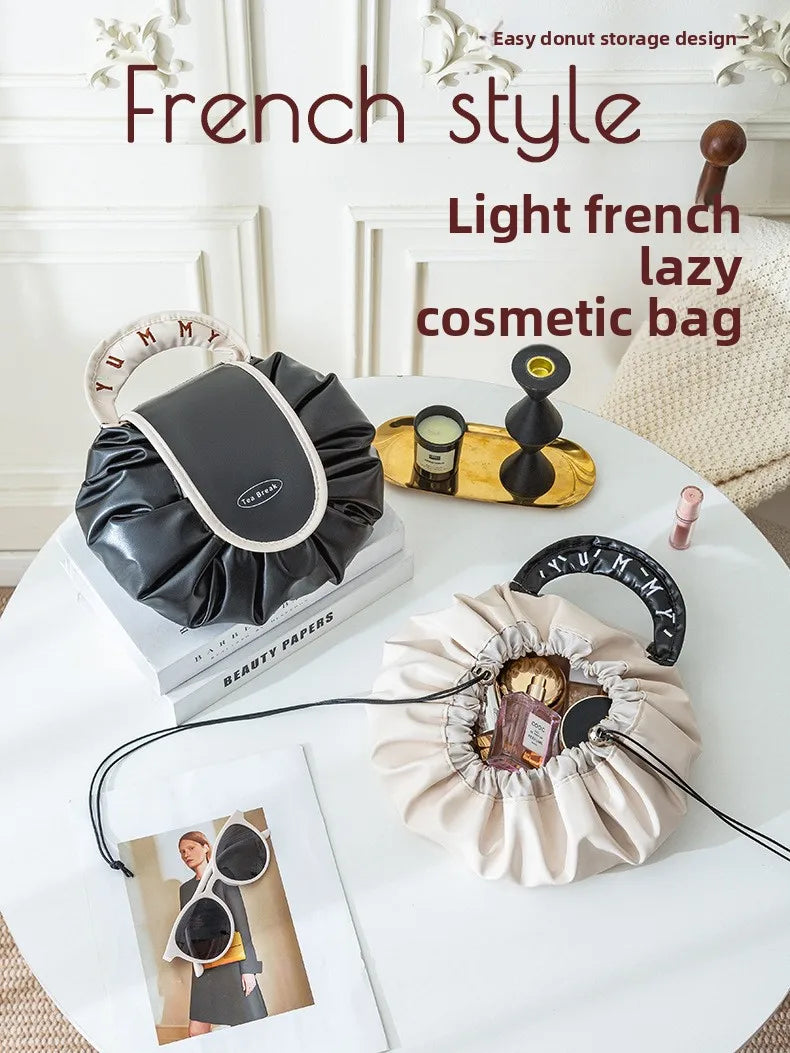 Travel Toiletry Makeup Bag   Drawstring Waterproof Large Capacity Portable Storage Bag