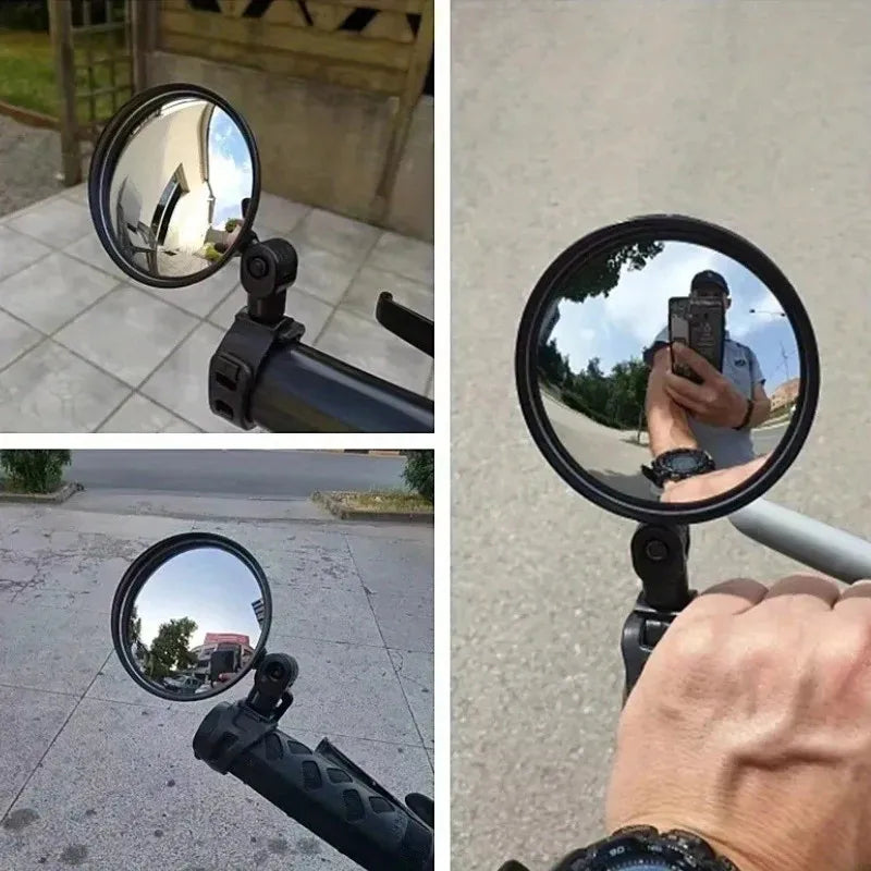 Motorcycles Rearview Mirror Side Mirror For Safety View Turning Left Right Mirror Adjustable Mini Autocycle Rear View
