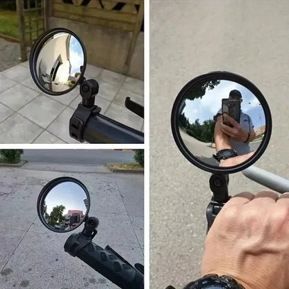 Motorcycles Rearview Mirror Side Mirror For Safety View Turning Left Right Mirror Adjustable Mini Autocycle Rear View