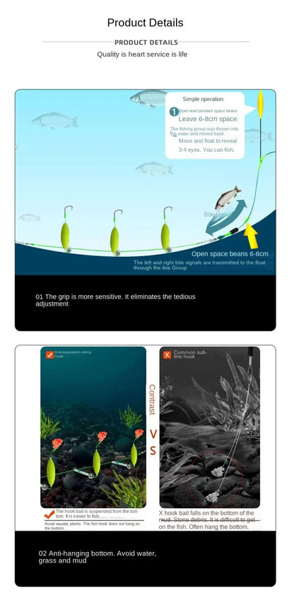 Three Hook Fishing Hair Rigs Hook Suspension Anti Bottom Carp Fishing Hook Ready Made Pesca Carp Rigs Fishing Lure