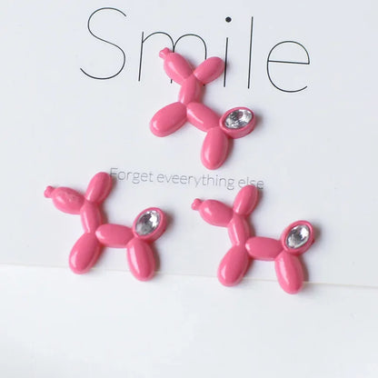 5pcs Cute Pink Series Cartoon Resin Flatback Cabochons for Diy Jewelry Making Handmade Crafts Materials