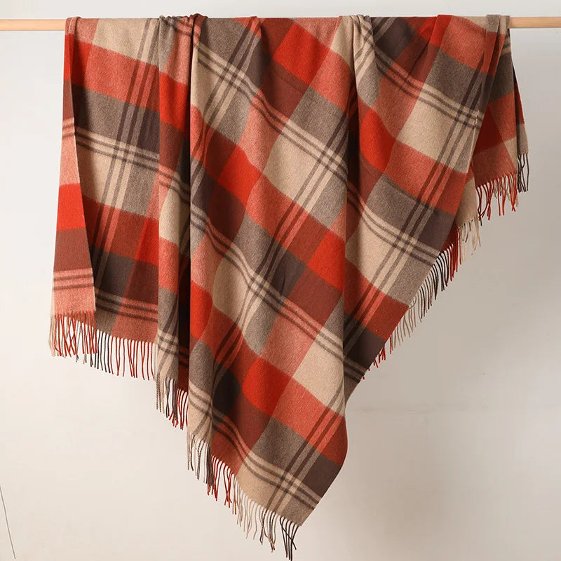 100% Wool Blanket Warm 1.5*2m Fleece Blankets For Sofa Winter Sleeping Comforter Adult Children Bedding Office Travel Blanket