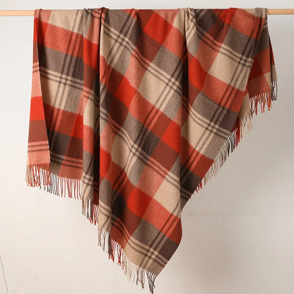 100% Wool Blanket Warm 1.5*2m Fleece Blankets For Sofa Winter Sleeping Comforter Adult Children Bedding Office Travel Blanket