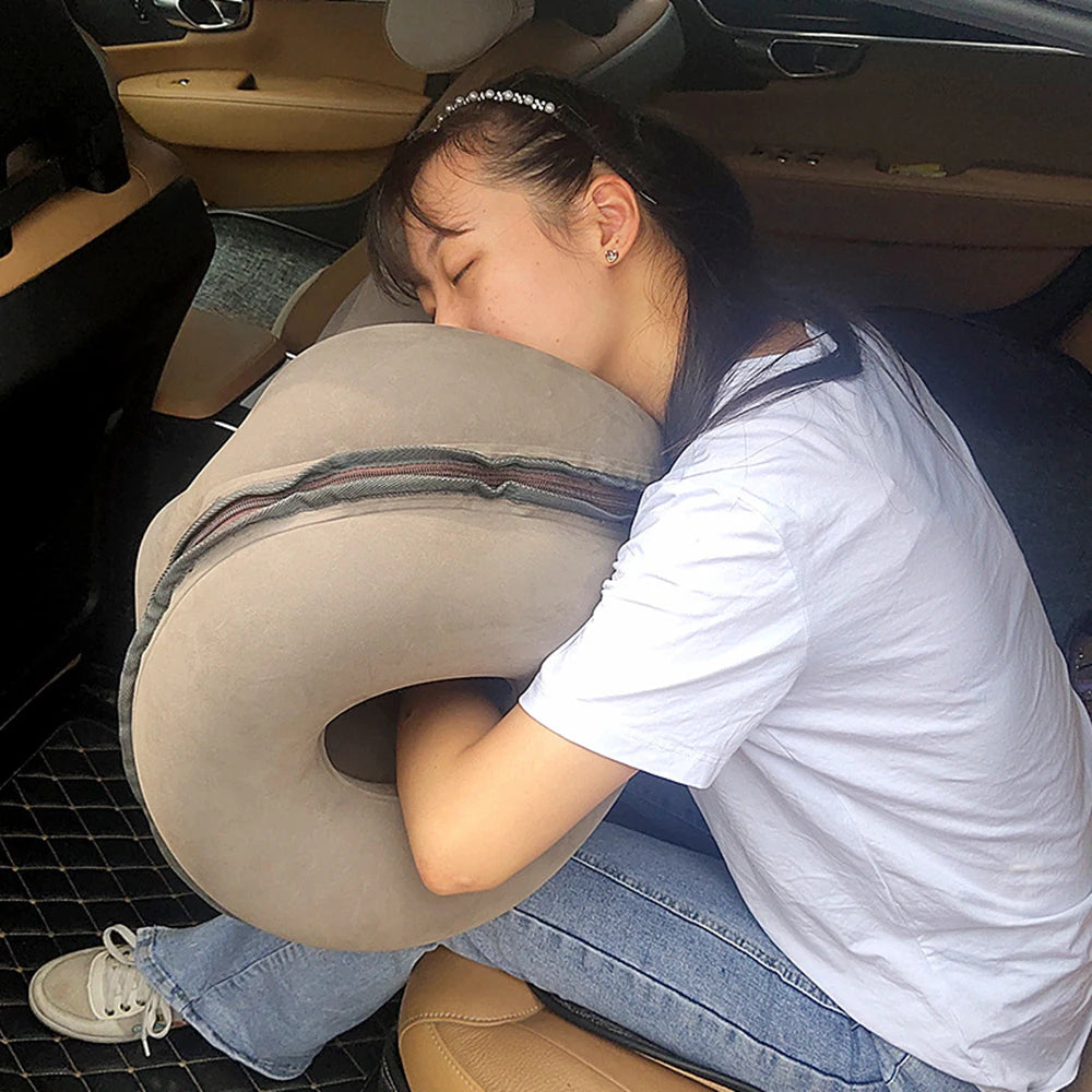 Inflatable Travel Neck Air Pillow Headrest Support Cushion Soft Sleep Pillows for Airplane Sleeping Car Train Office Home 바디필로우