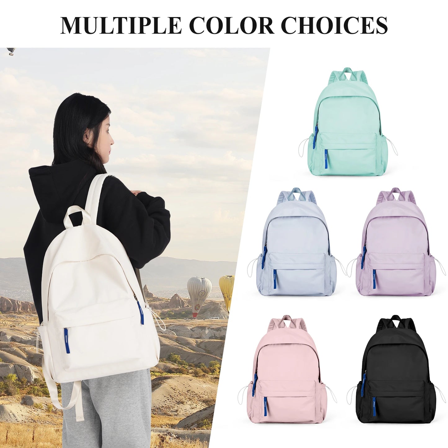 School Bag for Girl Leisure School Backpack for Boys Teens Student Bookbag Travel Kawaii Cute Backpack Nylon Children's Rucksack