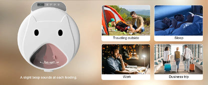 Automatic Pet Feeder Smart Cat Food Dispenser for Wet Food and Dry Food, Cat Automatic Feeder ，Ice box sold separately