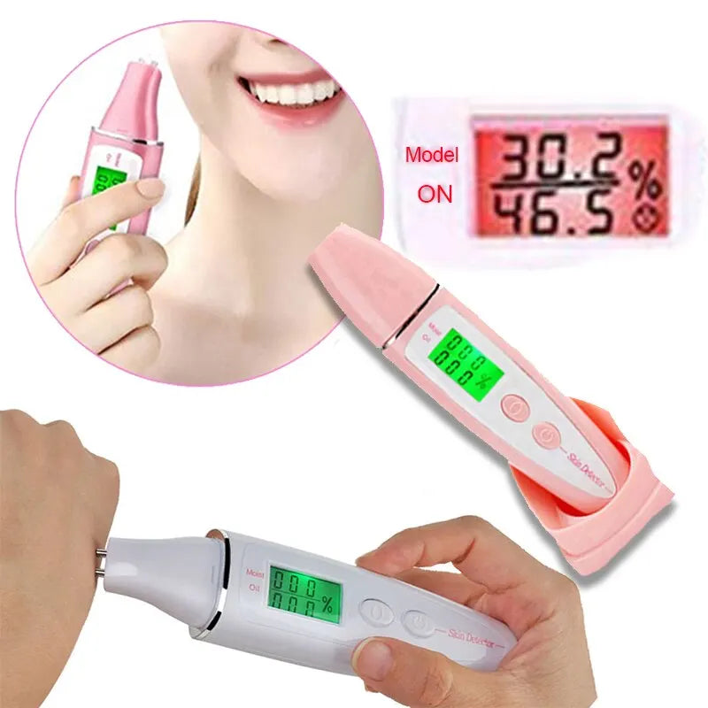 LCD Precise Detector Digital Skin Oil Moisture Tester for Face Care Bio Technology Sensor Lady Beauty Tool Women Spa Monitor