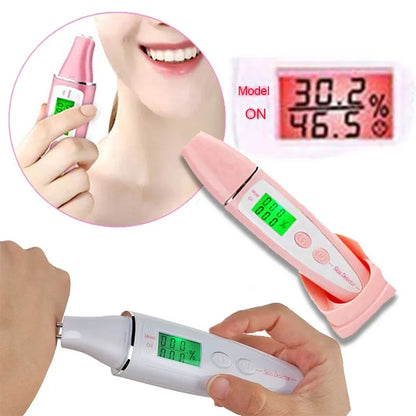 LCD Precise Detector Digital Skin Oil Moisture Tester for Face Care Bio Technology Sensor Lady Beauty Tool Women Spa Monitor