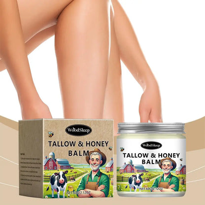 60ml Tallow Honey Balm Deep Moisturizing Beef Tallow Face Cream Body Lotion Anti Crack Face Cream Skin Care
