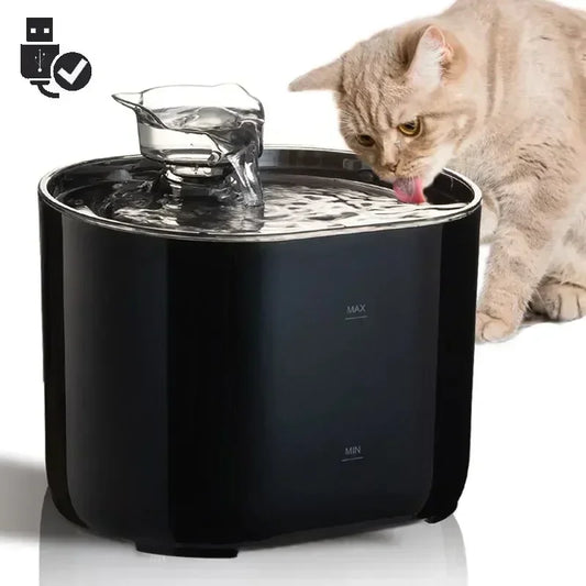 Fountain Automatic Recirculating Filter Pet Drinking Dispenser with USB Electric Pump Quiet Cat Ear Design for Cats New