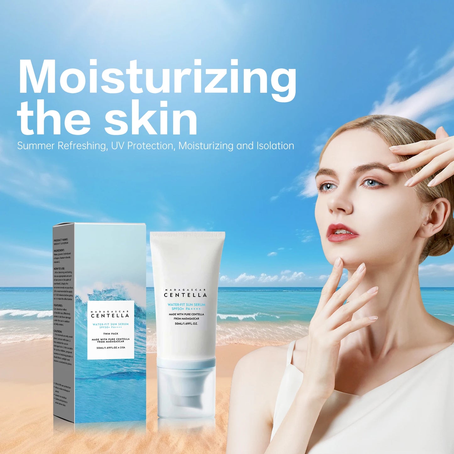 Facial Sunscreen 50+Solar Sunblock Skin Whitening Cream Korean body lotion Moisturizing Protector Care Body Sunscreen