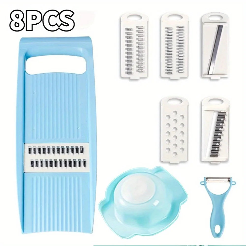 5 in1 Vegetable Fruit Slicer Multifunctional Manual Food Grater Cutter Potato Household Chopper Kitchen Veggie Dicer Gadgets