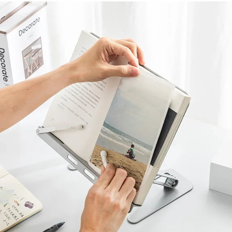 Laptop Holder Reading Stand Book Holder Multifunction Extendable Adjustable Reading Mobile Phones Office Study Desk Assessories