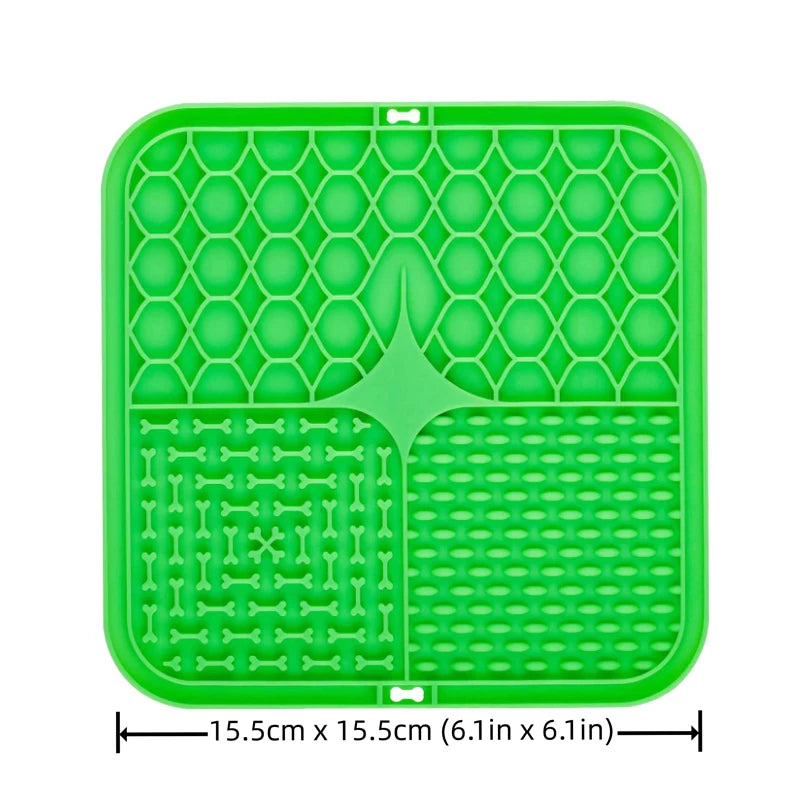 Silicone Pet Licking Pad for Dog & Cat | Anti-Choking Slow Feeder with Suction Cup | Yogurt Meal Mat & Slow Food Bowl Plate