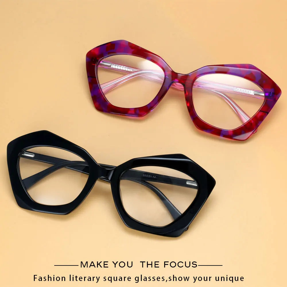 54325 Sexy Ladies Cat Eye Acetate Floral Glasses Frames Butterfly Frame Women Fashion Glasses Frame