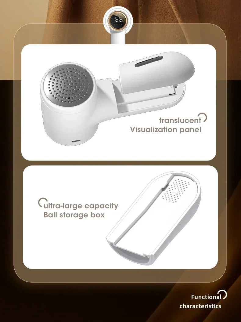 Lint Remover for Clothing Rechargeable Hair Ball Trimmer Fuzz Pellets Clothes Sweater Fabric Shaver Electric Fluff Lint Removers
