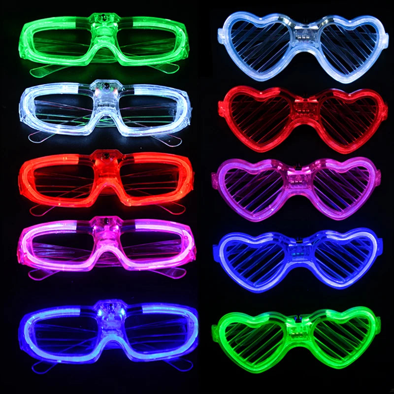 1 Pc Party Glow in the Dark Glasses Light Up LED Glasses Neon Party Favors Sunglasses Party Decor Party Supplies