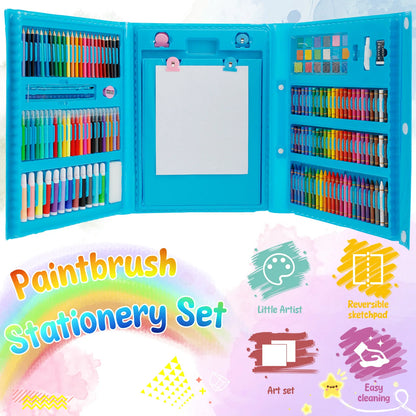 208Pcs Kids Art Set Watercolor Drawing Colored Pencils Sketch Pad Painting Drawing Tool Art Supplies School Stationery Set