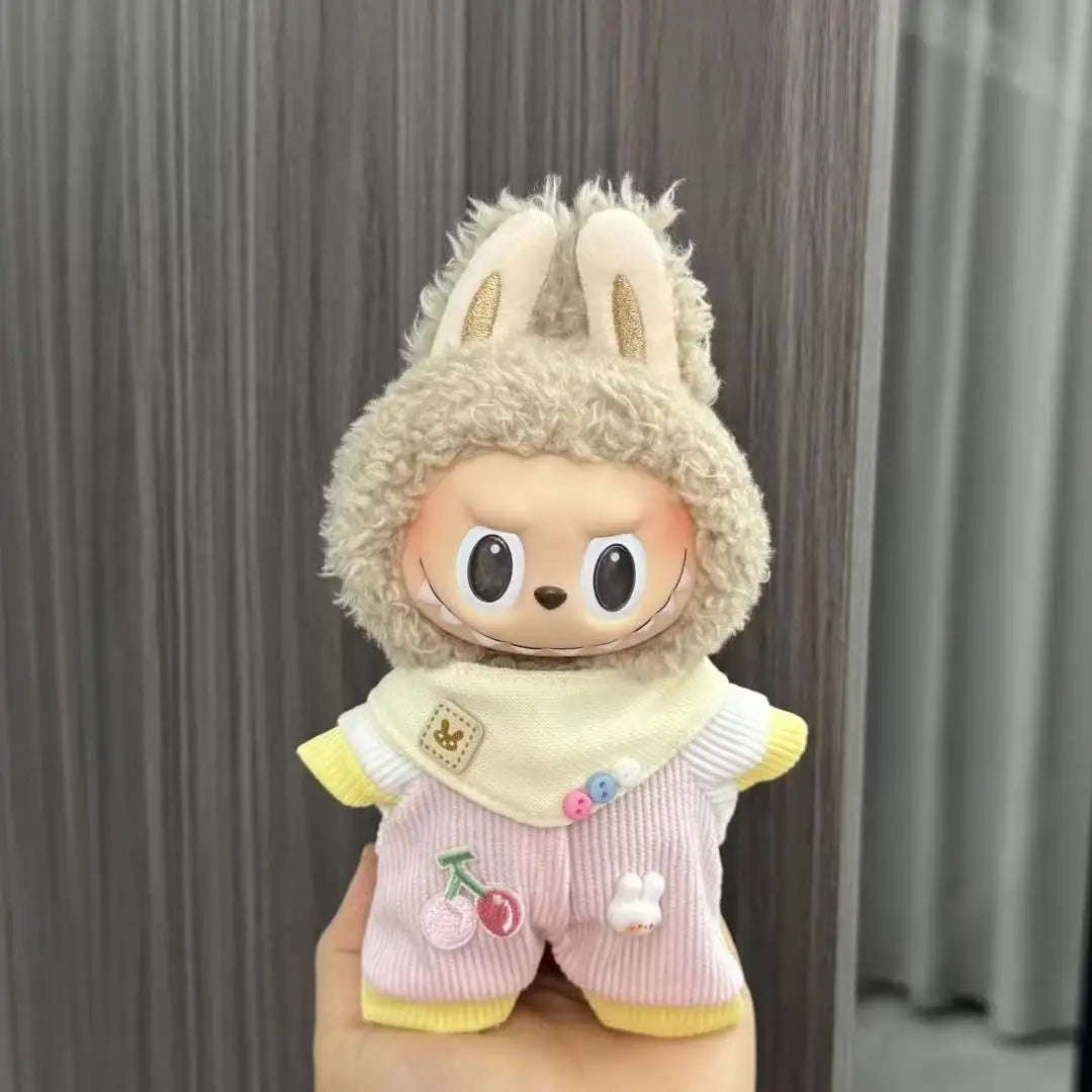 Labubu Doll Costume Set 15-17cm Cartoon Cute Dressing Up, Climbing Clothes Skirt Labubu Costume Accessories Replacement Props