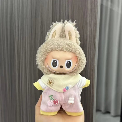 Labubu Doll Costume Set 15-17cm Cartoon Cute Dressing Up, Climbing Clothes Skirt Labubu Costume Accessories Replacement Props